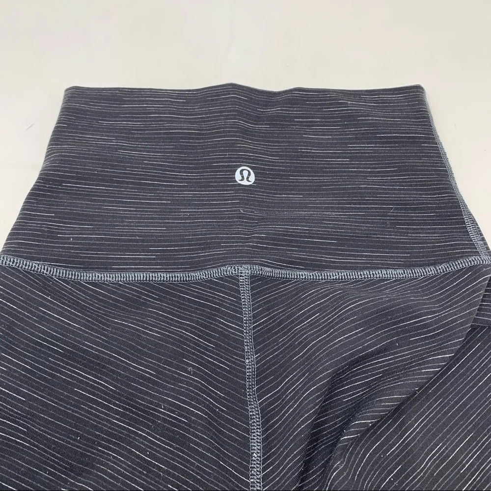 lululemon Wunder Under Leggings Womens 4 Ombre Black White Grey Yoga - Picture 5 of 6
